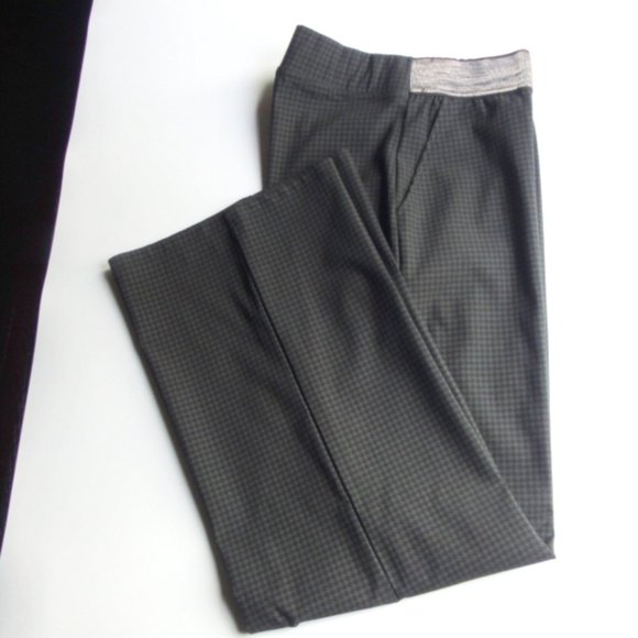 Hue Brown Hound's-tooth Check Wide Legged Pants US Size Small Never Worn - Picture 10 of 10